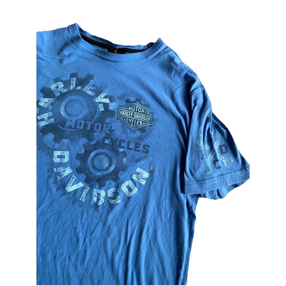 Vintage Harley-Davidson Rapid City SD 2-Sided Graphic T-Shirt Blue Mens Medium